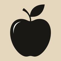 An apple icon on a beige background vector