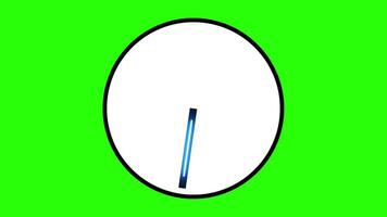 Circle clock.concept of tim. Clock animation. Circular wall clock animation. green screen video