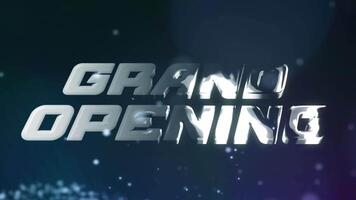 Dynamic and eye-catching text animation with the phrase Grand Opening video