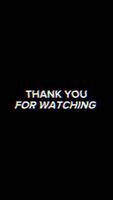 animation Thank you for watching text with glitch distortion effect. Vertical 4K video
