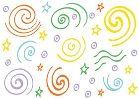 Abstract background with colorful swirling circles, patterns, and round design elements vector