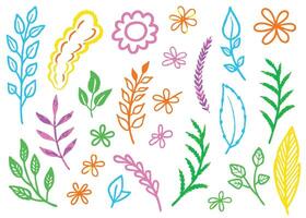 Seamless floral pattern with vintage bird and leaf elements vector