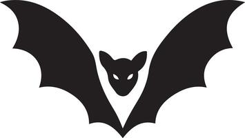 Black bat in flight design, minimal bat flying silhouette vector
