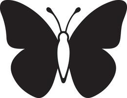 Minimal butterfly silhouette design, elegant winged insect vector