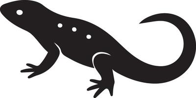 Lizard silhouette black clean, Simple animal design minimal layout vector