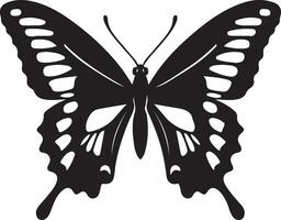Butterfly perched silhouette, graceful insect vector
