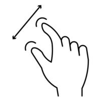 sign Pinch zoom in zoom out icon Gesture icon design with white background vector
