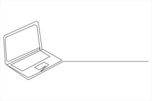 Laptop computer modern line icon vector