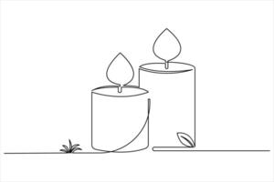 Candle symbol with modern design vector