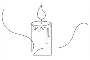 Candle image in minimal form vector