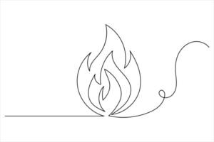 Flame icon design with minimalist style vector