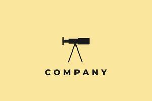 logo icon minimal telescope with stand vector