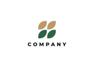 four leaf stack up minimal abstract business logo vector