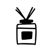 Simple hand drawn doodle aroma diffuser icon. vector