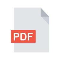 PDF file icon on white background. vector