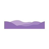 Purple Wave Border Wavy design element. Decor for brochure, banner, and flyer. Fluid, color wave, curve smooth line. . Triple Wave Border Elements vector