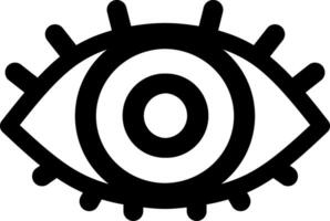 Eye simple icons designed in filled, outline, line and stroke style. Perfect for visibility icon vector
