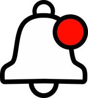 Bell new notification icon simple symbol. Outline style design. vector