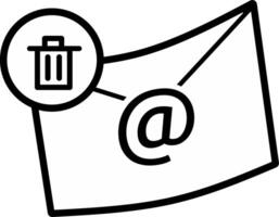 Deleted email or trash. Reaching online audience with email marketing campaign, newsletter subscription, sending marketing message via email. Digital email marketing strategy. vector