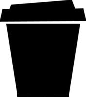 Small or regular size cup of coffee icon. Paper cup logo template. Takeaway concept. Illustration isolate on white background. Flat design. vector