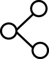 Network sharing link connection symbol sign icon. Flat black outline design vector