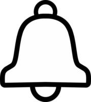 Bell icon simple symbol. Outline style design. vector