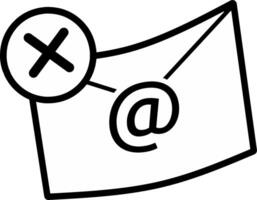 Email wrong or failed to sent. Reaching online audience with email marketing campaign, newsletter subscription, sending marketing message via email. Digital email marketing strategy. vector