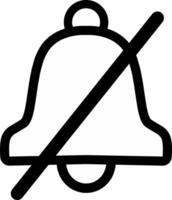 Bell silent mute icon simple symbol. Outline style design. vector