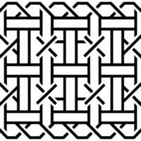 Elegant woven geometric design featuring interconnected lines and repeating patterns suitable for backgrounds and textures vector