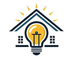 Innovative eco friendly house concept combining sunlight with energy efficient smart solutions vector