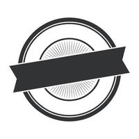 Blank Vintage Badge Design with a Circular Frame and a Horizontal Banner for Text or Logo vector