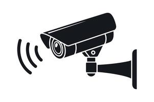 Security Camera Icon Illustration Wireless Surveillance System Monitoring Device vector