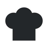 Simple Black Chef Hat Icon Graphic for Culinary Websites and Apps vector