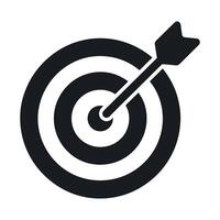 Bullseye Target with Arrow Icon Graphic for Success Achievement Goal vector