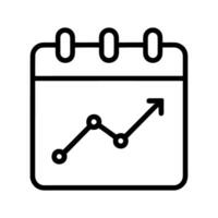 Calendar Icons with Upward Trending Graph Showing Growth and Progress vector