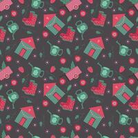 garden seamless pattern vector