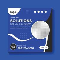 Digital business marketing solutions, social media posts, web banners, and business solutions for your company vector