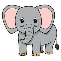 An elephant is standing in front of a white background vector