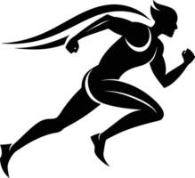 A silhouette of a man running with a cape vector