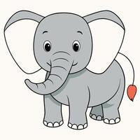 An elephant with a red heart on its back vector