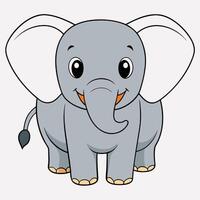 An elephant with a big smile on its face vector