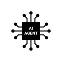 AI Agent Network Digital Intelligence, Smart System and Processing Unit vector