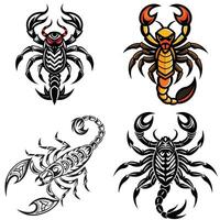 Scorpion Illustration Detailed Digital Art of Scorpion in Flat or Line Style Perfect for Tattoos Zodiac Symbols Nature Graphics, Wildlife Icons, and Educational Use vector
