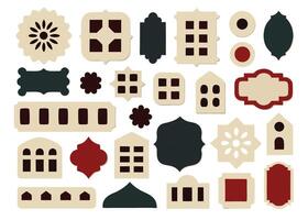 Various shapes and designs of different shapes and sizes vector