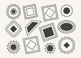 Set of frames and shapes illustration vector