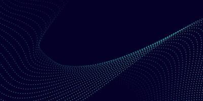 Dark Abstract Wave Background with Gradient Dotted Particle Design vector