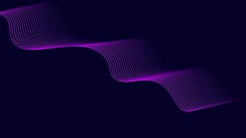 Purple Neon Wave Abstract Background with Dark Theme vector