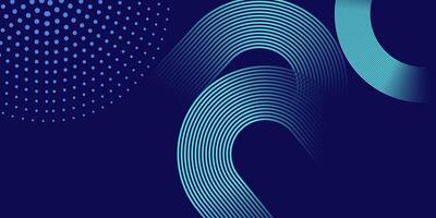 Modern Abstract Blue Wave Lines and Dots Background Design vector