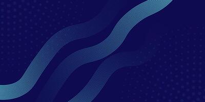 Abstract Blue Wavy Line Background with Halftone Dot Texture Design vector