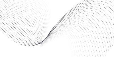 Minimal White Abstract Background with Curved Gray Dotted Wave Pattern vector